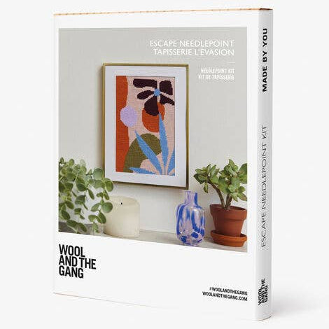 Wool and the Gang Escape Needlepoint Kit-Stitched Modern