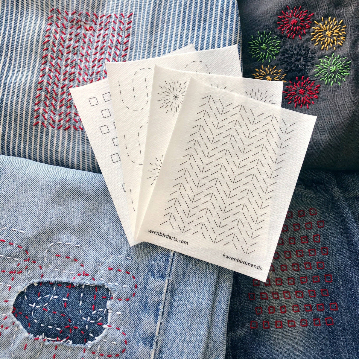 Stick & Stitch Mending Patch - Yellow (Set #3)-Stitched Modern