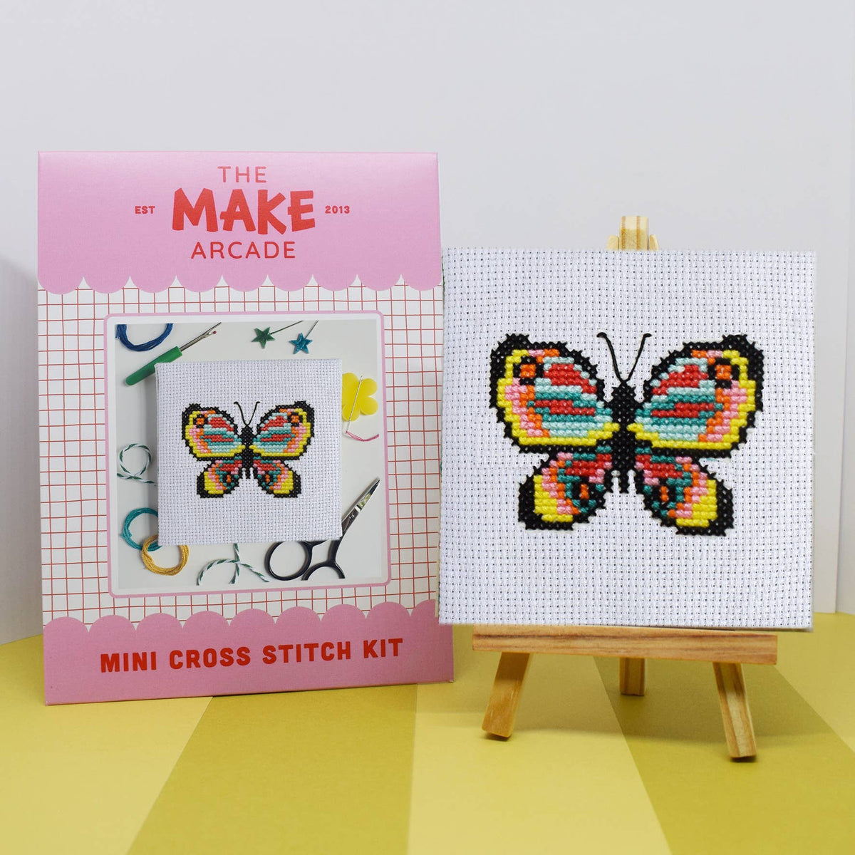 Butterfly Mini Cross Stitch Kit-Stitched Modern