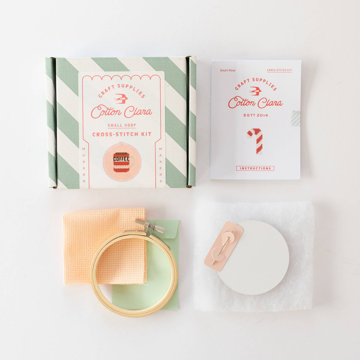 Coffee Cup Cross Stitch Kit-Stitched Modern