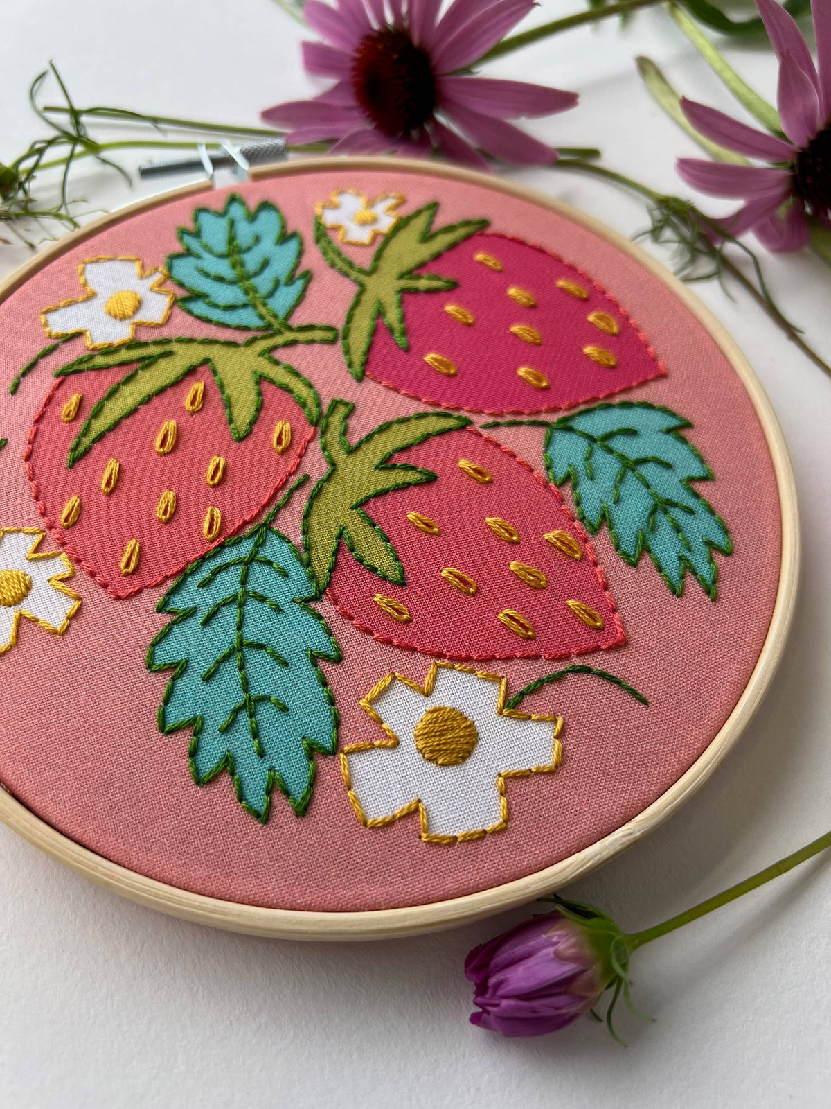 Strawberries Hand Embroidery Kit