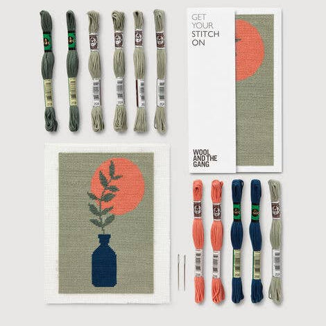 Wool and the Gang Daybreak Needlepoint Kit-Stitched Modern
