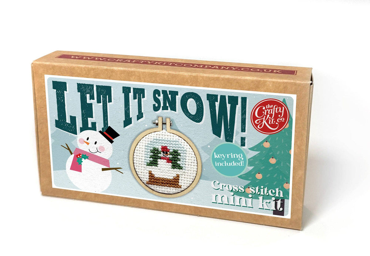 Mini Matchbox Cross Stitch Kit - Snowglobe