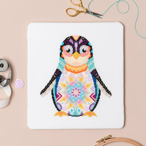 Mandala Penguin Cross Stitch Kit