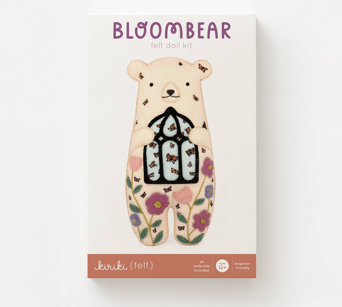 Hand Embroidered Felt Doll Kit - Bloombear
