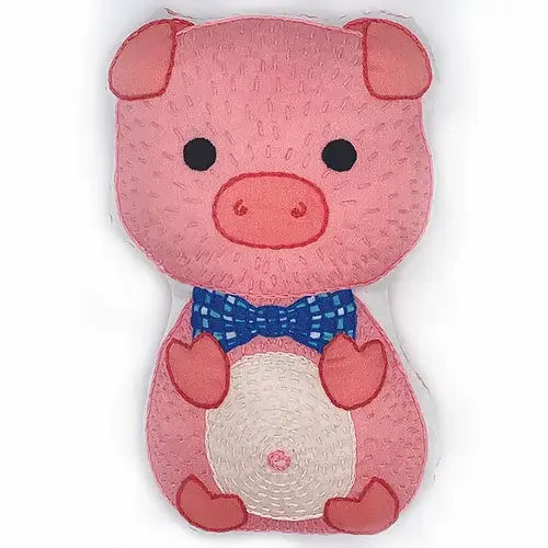 Pig Stuffie Hand Embroidery Kit-Stitched Modern
