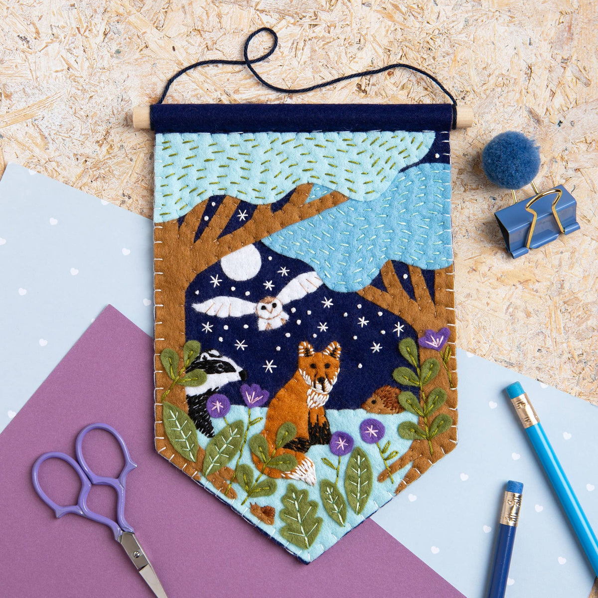 Woodland Pennant Felt Craft Kit