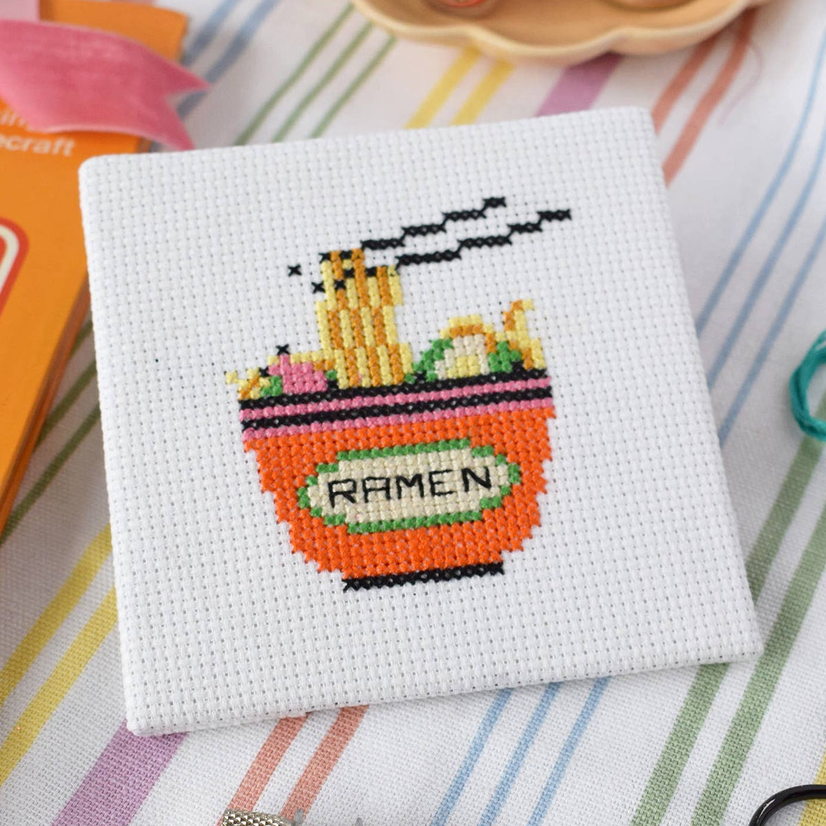 Ramen Mini Cross Stitch Kit-Stitched Modern