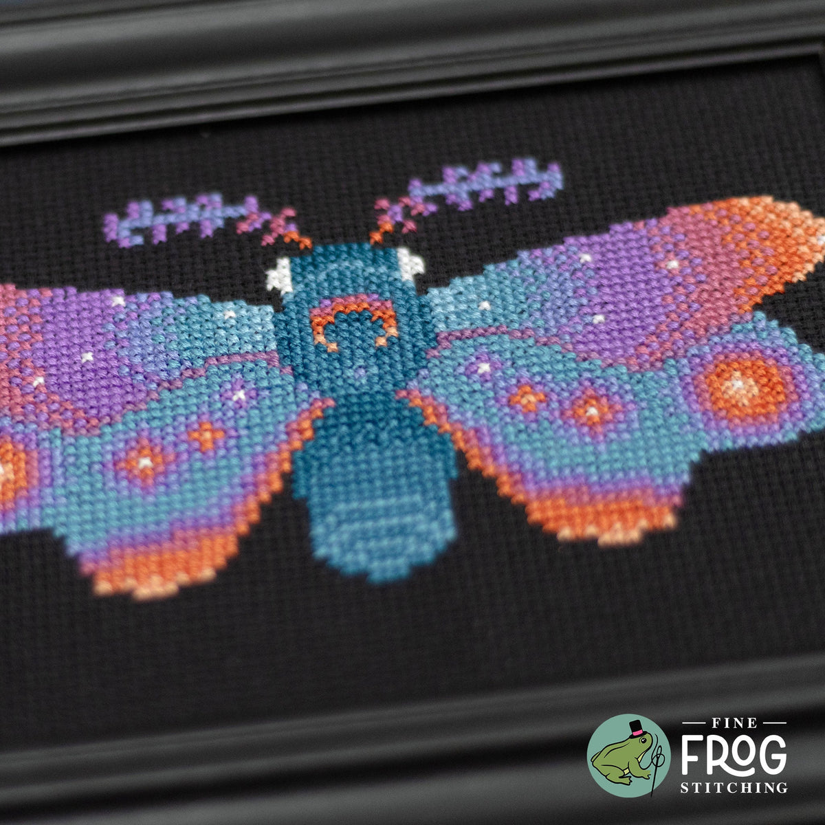 Rising Sun Moth Cross Stitch Pattern