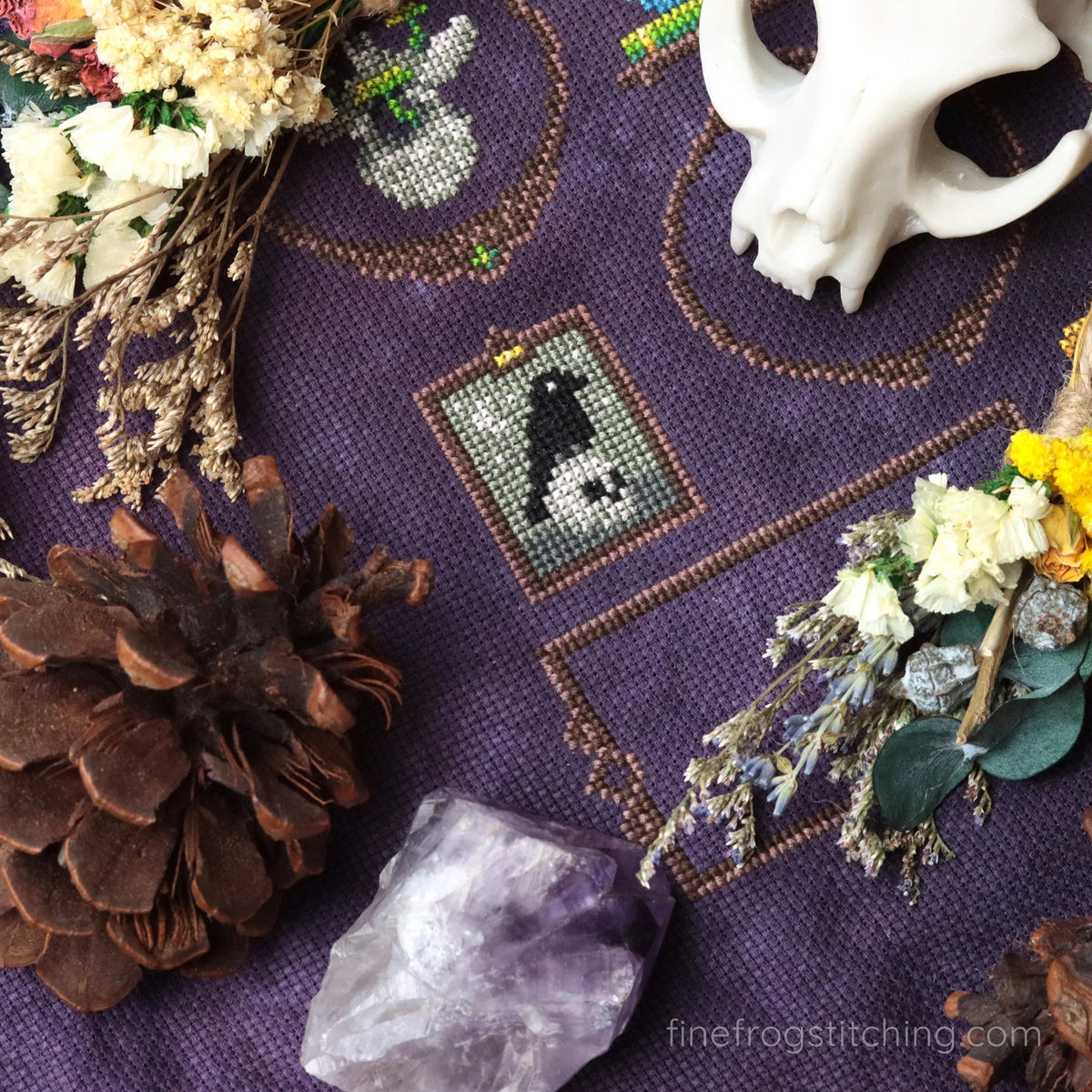 Femurs and Fungi Cross Stitch Pattern