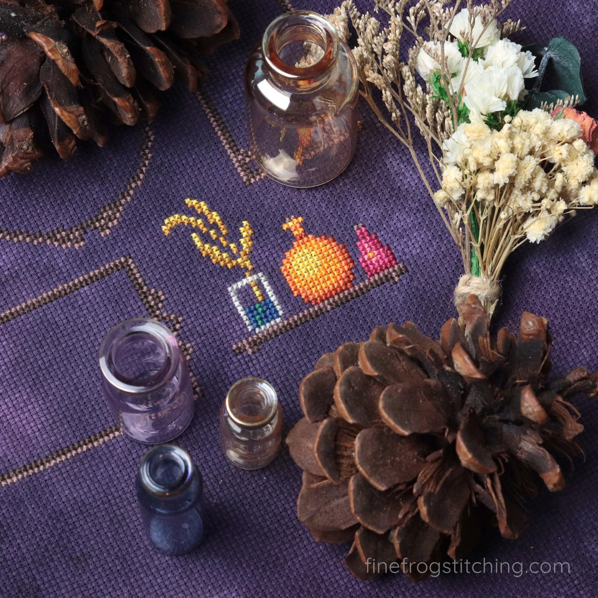Femurs and Fungi Cross Stitch Pattern