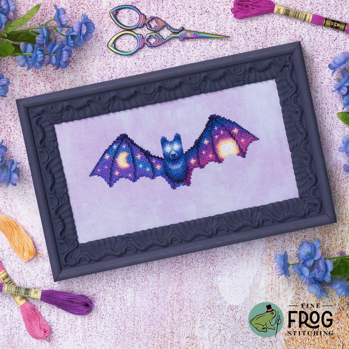 Soaring Sky Bat Cross Stitch Pattern