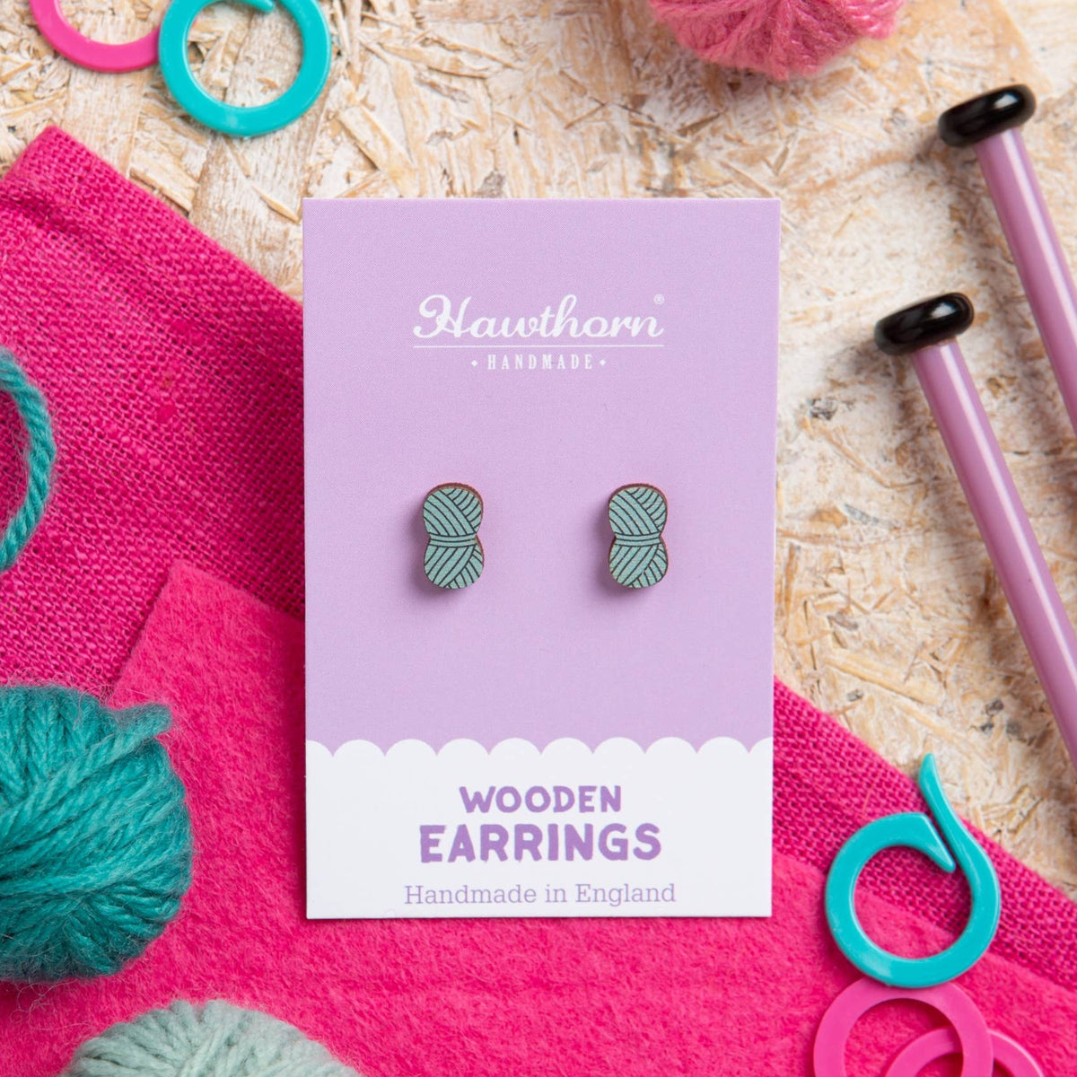 Crafty Earrings - Ball of Yarn