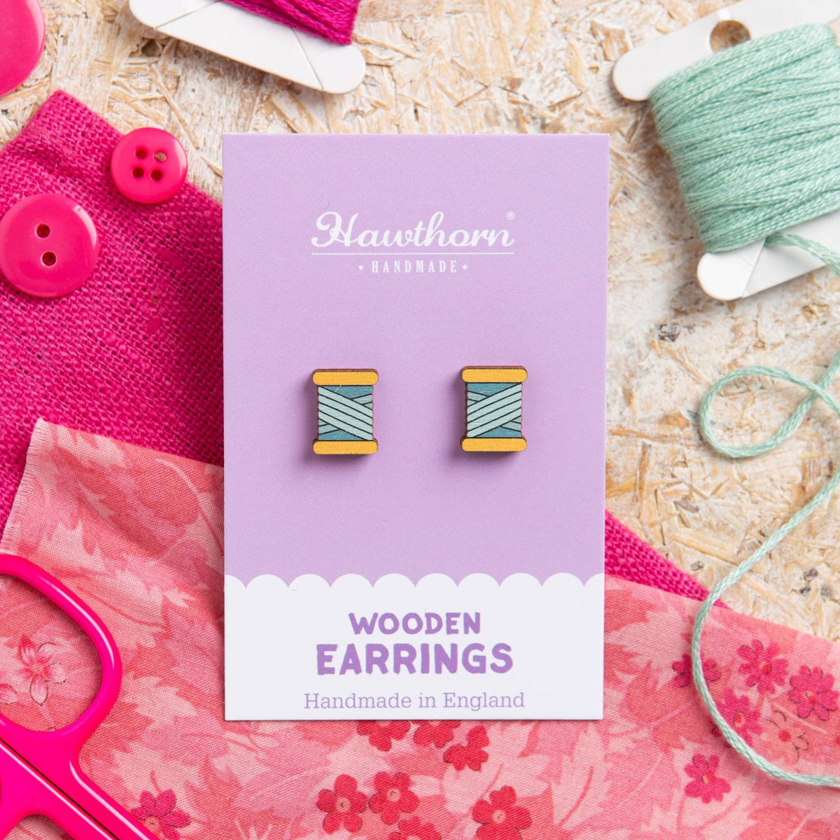 Crafty Earrings - Thread Bobbins