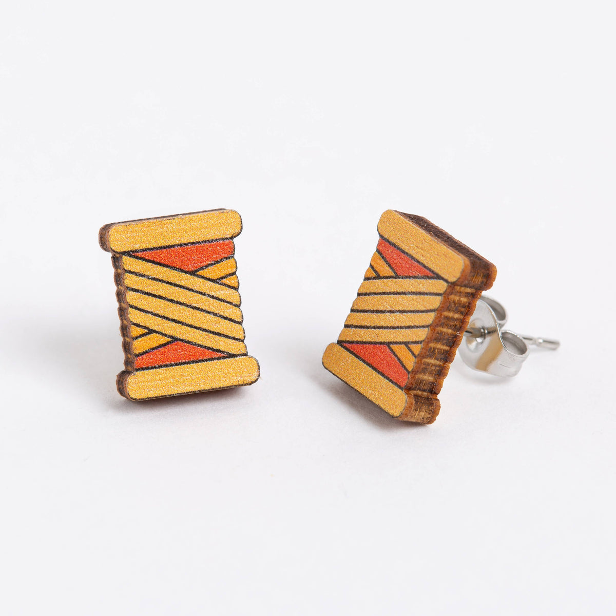 Crafty Earrings - Thread Bobbins