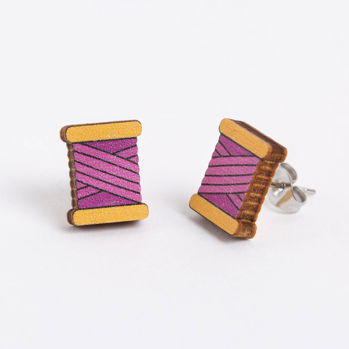 Crafty Earrings - Thread Bobbins
