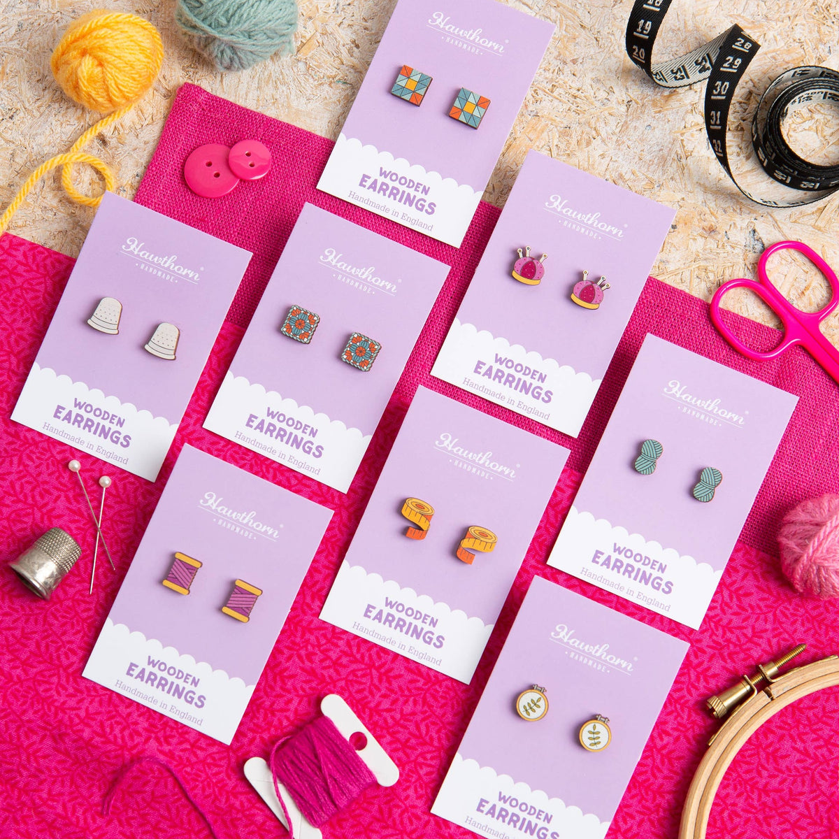Crafty Earrings - Thread Bobbins
