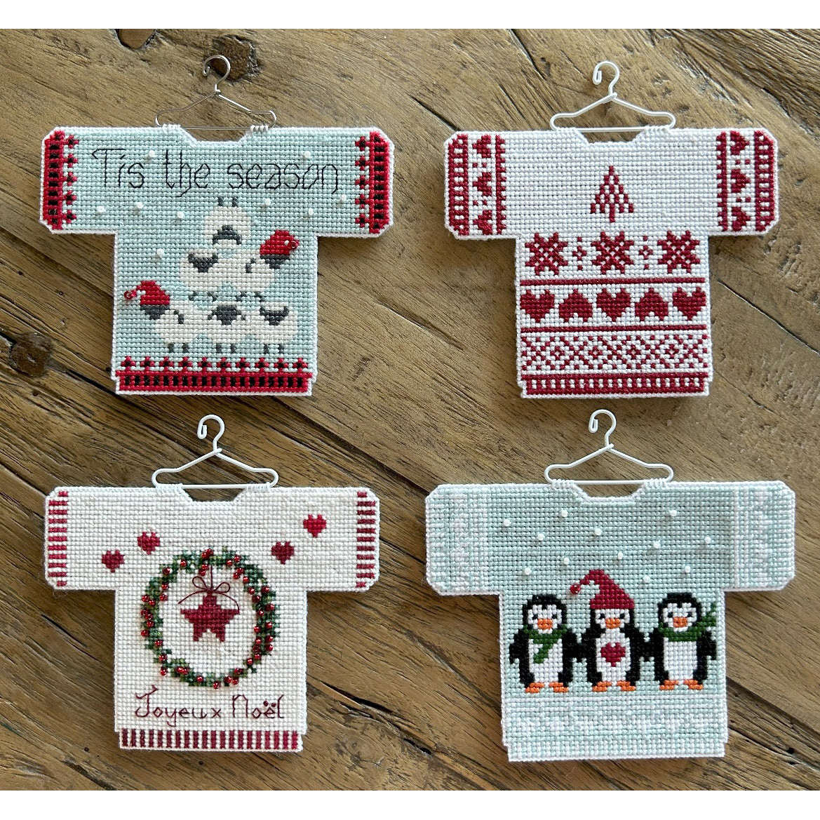 Christmas Jumper Ornaments Cross Stitch Pattern - Collection 2