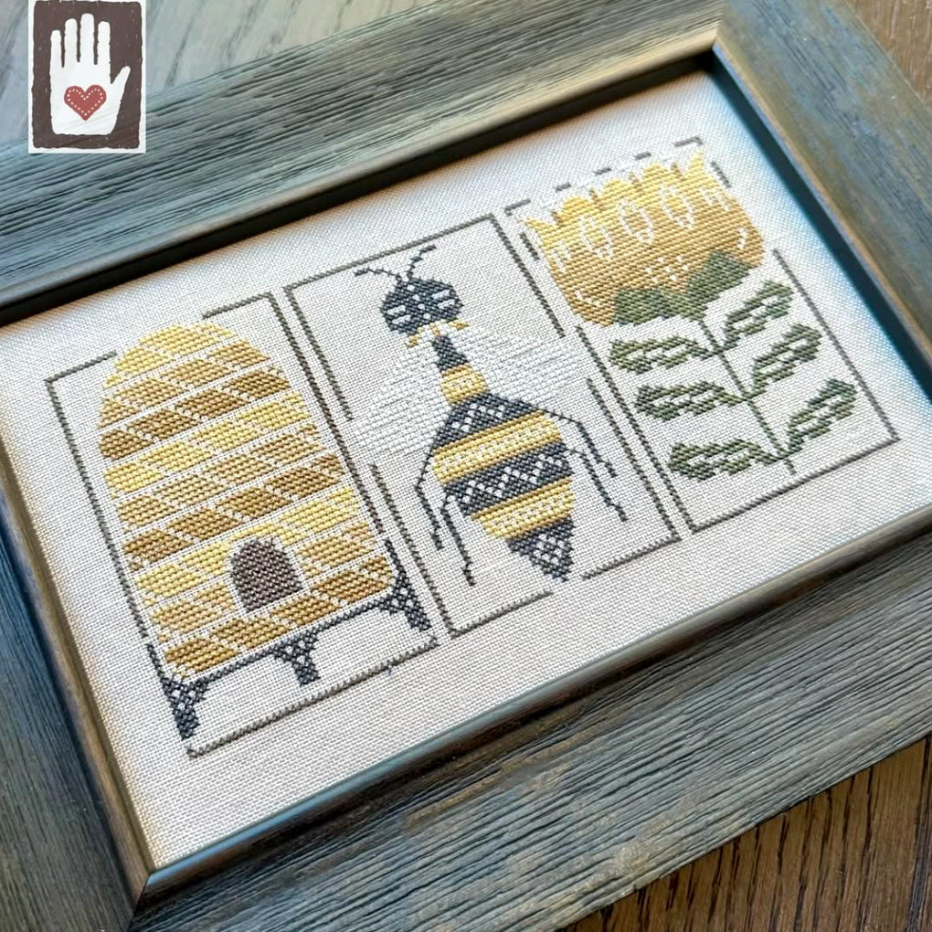 Bumblebee Etchings Cross Stitch Pattern