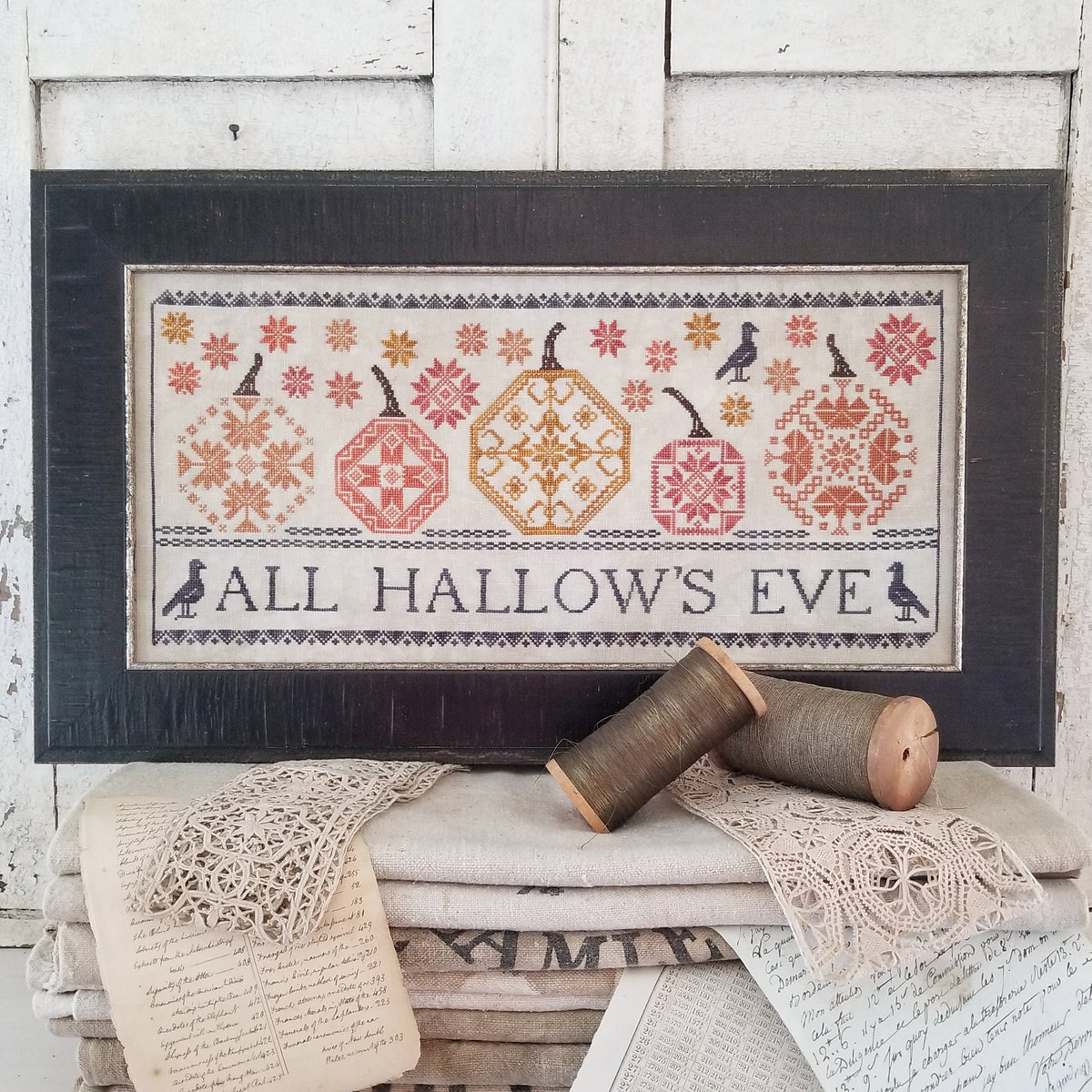 Quaker Pumpkins Cross Stitch Pattern