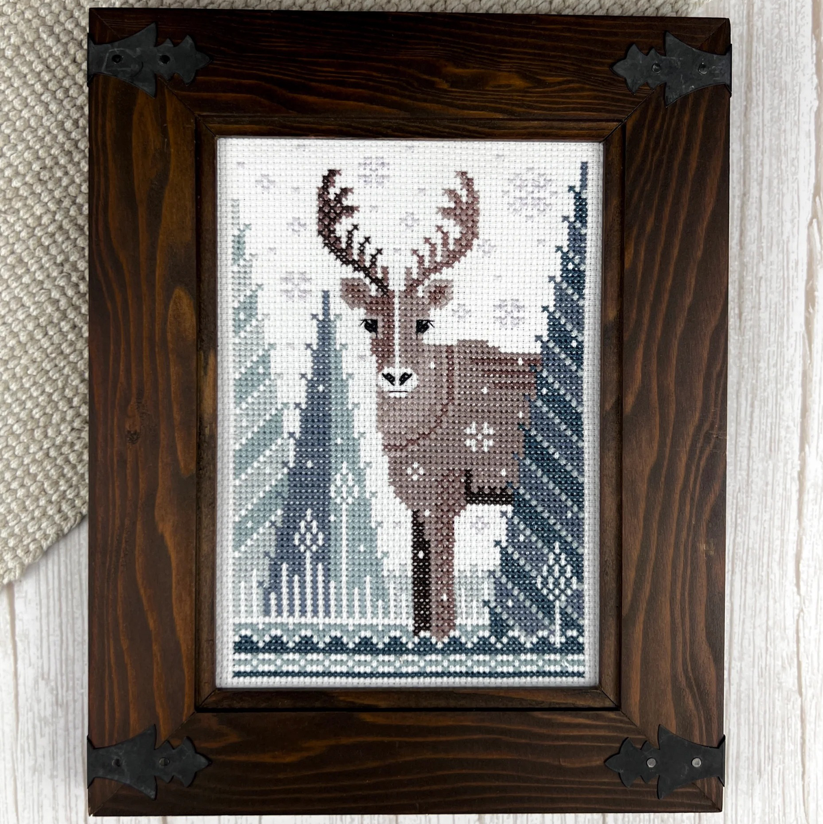 Lone Caribou Cross Stitch Pattern