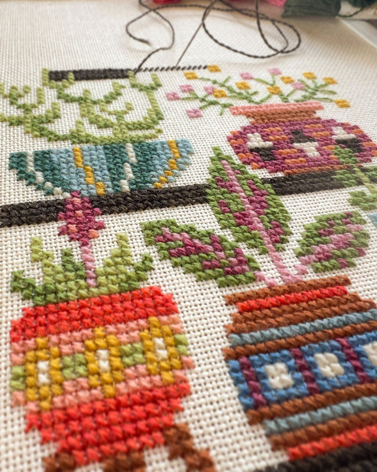 Pot Shop Cross Stitch Pattern