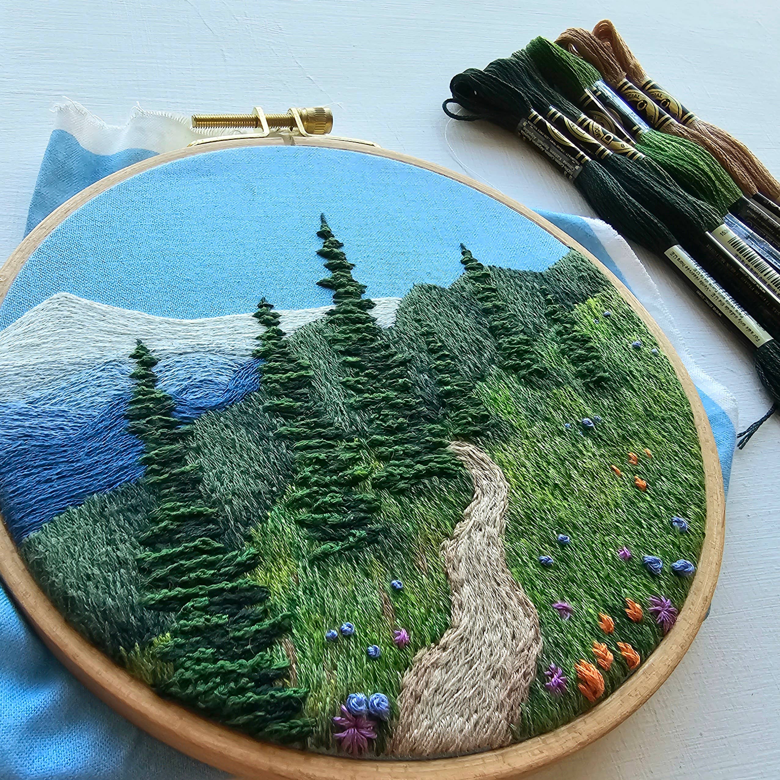 Happy Trails Hand Embroidery Kit - Stitched Modern