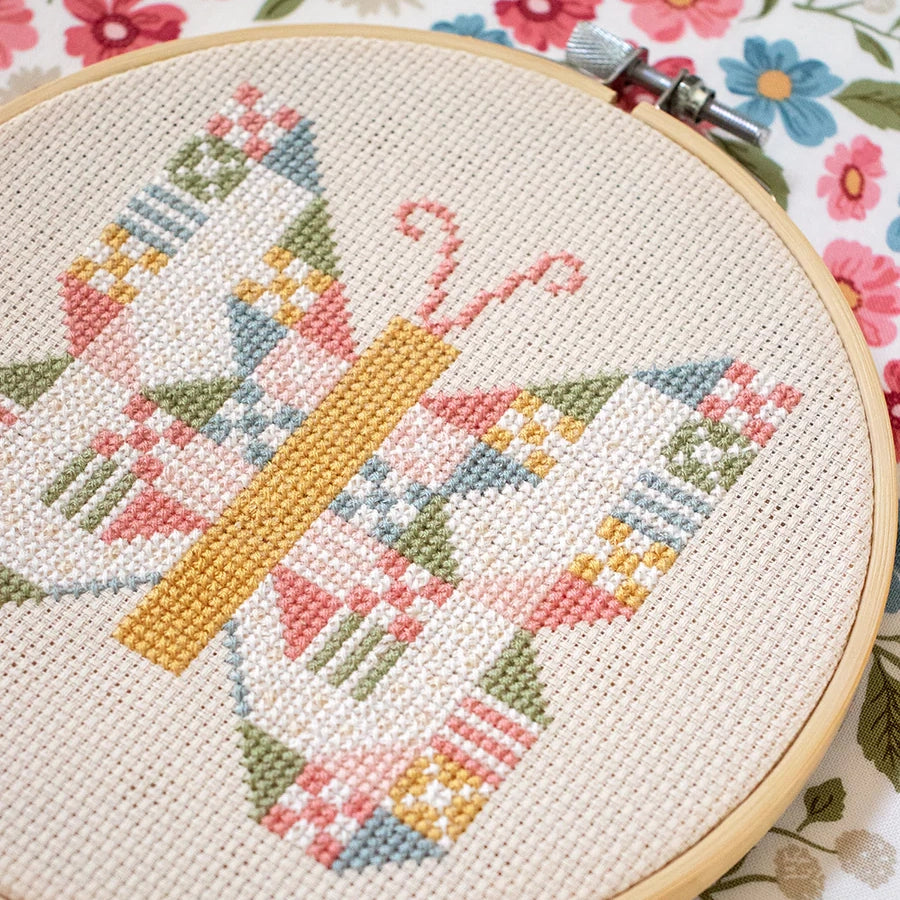 Butterfly Patch Cross Stitch Pattern