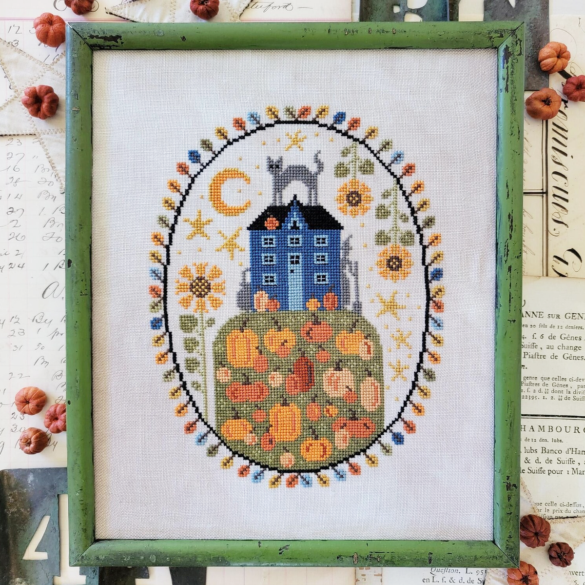 House on Pumpkin Hill Cross Stitch Pattern