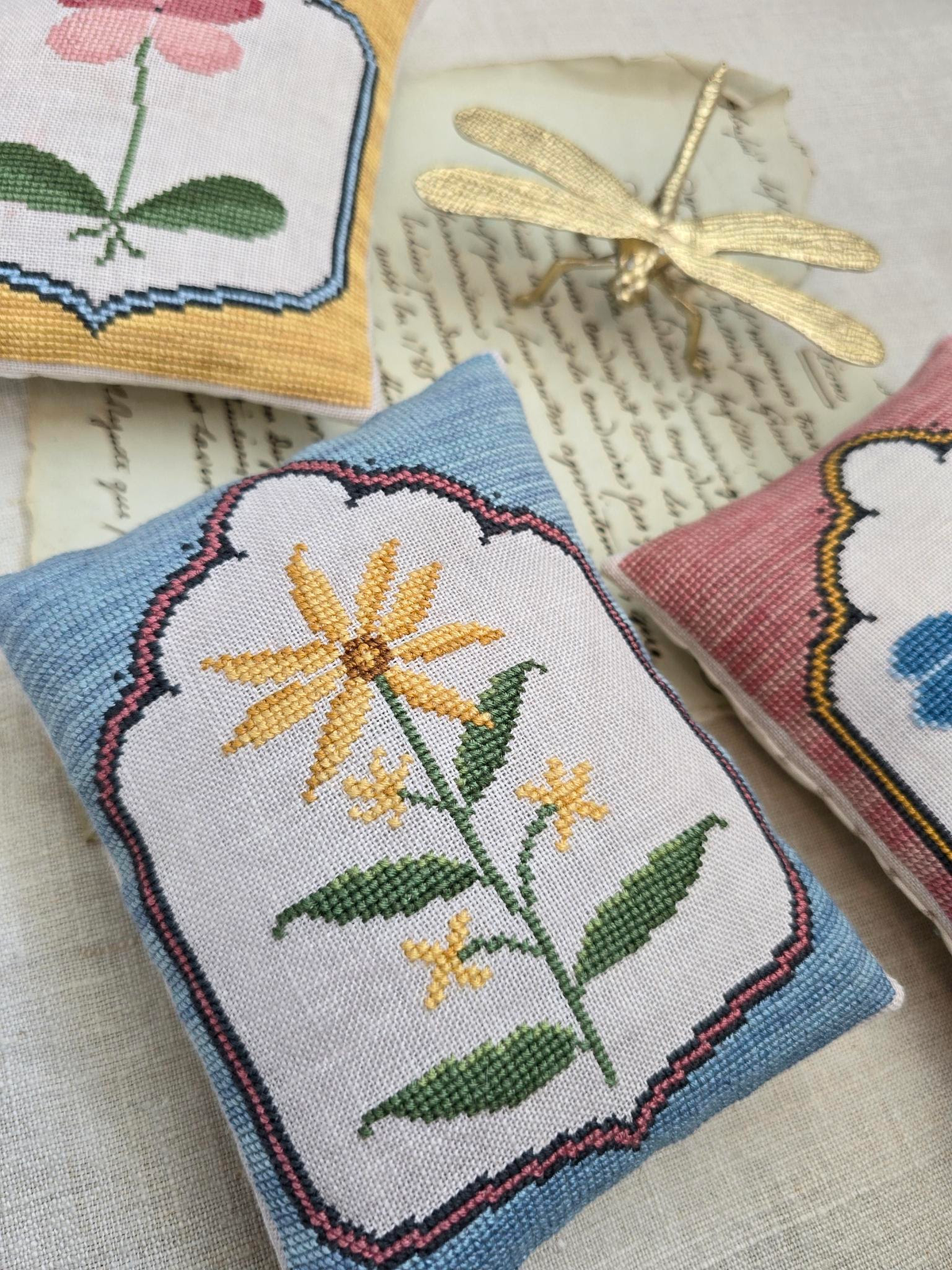 Petal Collection Cross Stitch Pattern-Stitched Modern