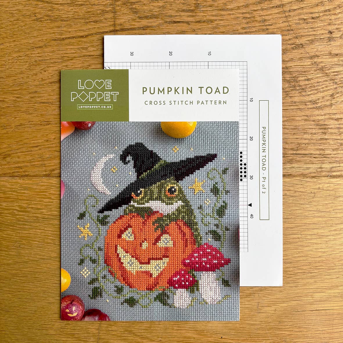 Pumpkin Toad Cross Stitch Pattern