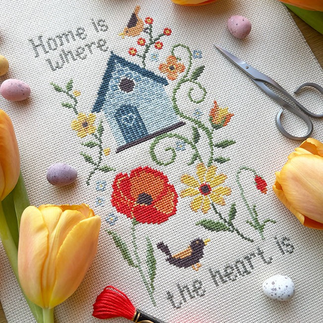 Home is Where the Heart Is Cross Stitch Pattern