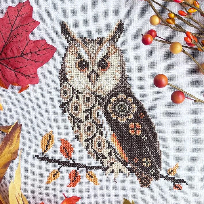 Long Eared Owl Cross Stitch Pattern