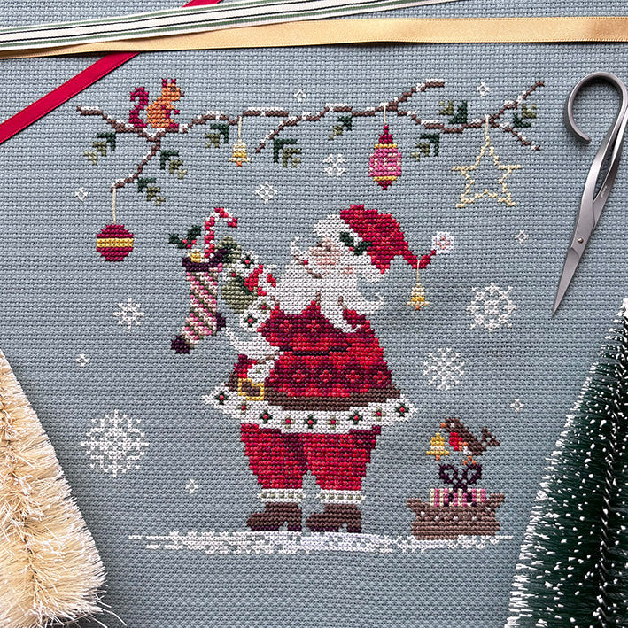 Santa's Visit Cross Stitch Pattern