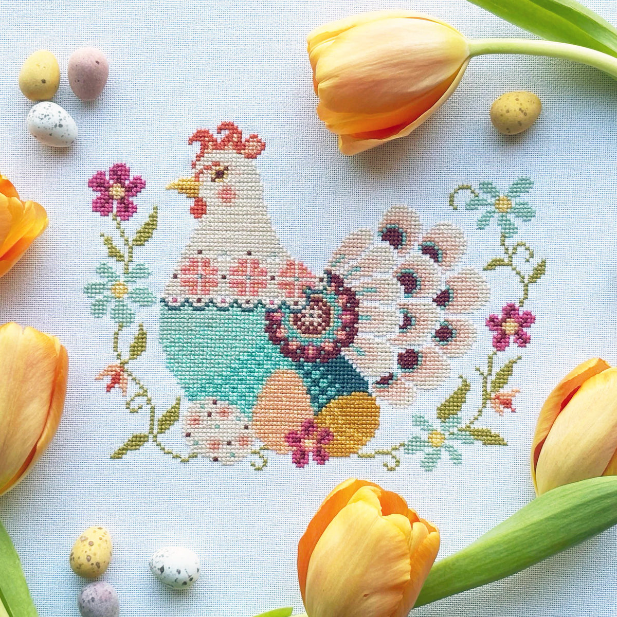 I'm No Spring Chicken Cross Stitch Pattern