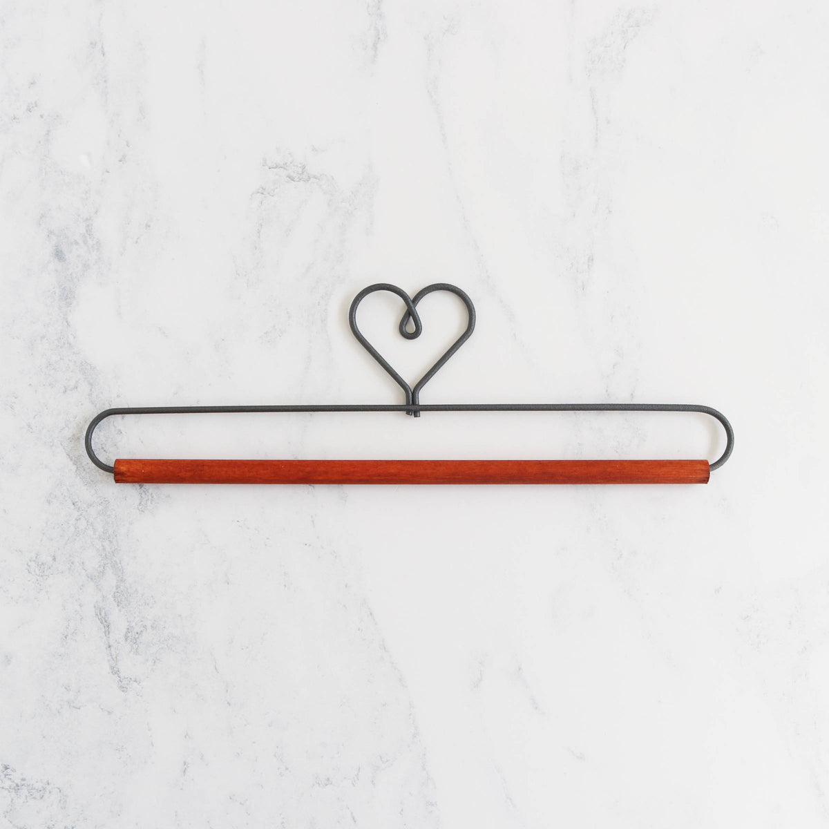 Heart Needlework Hanger with Wooden Dowel -7-1/2&quot;