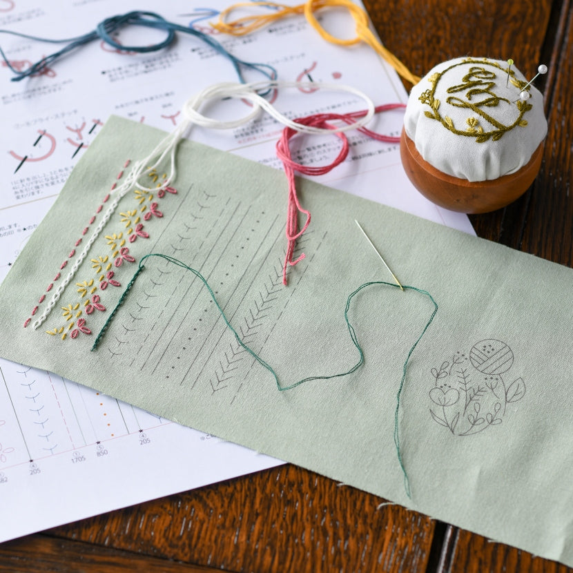 Garden Party Embroidery Lessons Sampler Kit - Stitched Modern