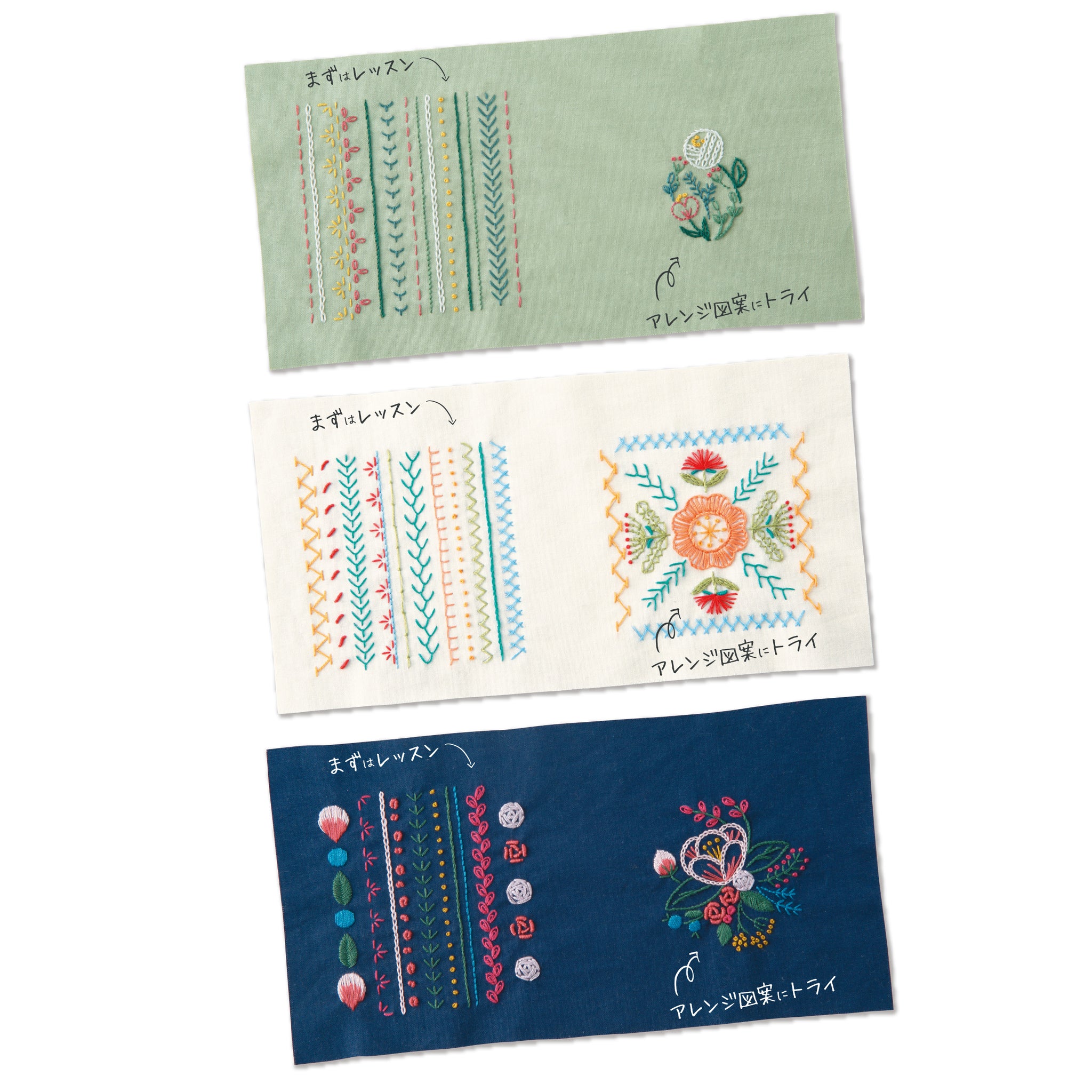 Sampler Book of Embroidery Stitches Kit