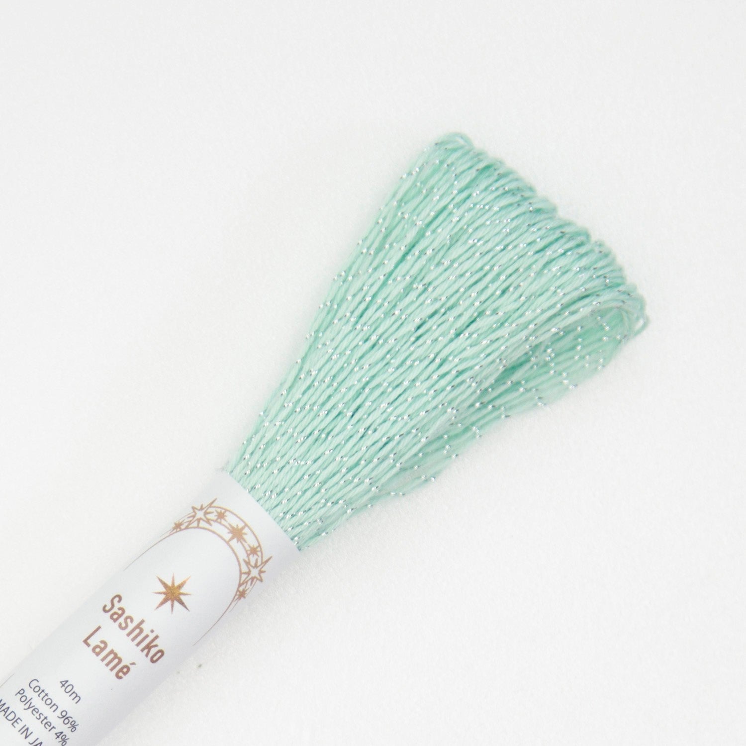 Japanese Lamé Sashiko Thread - Mint (#SL8)-Stitched Modern
