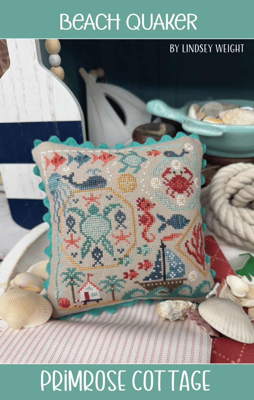 Beach Quaker Cross Stitch Pattern