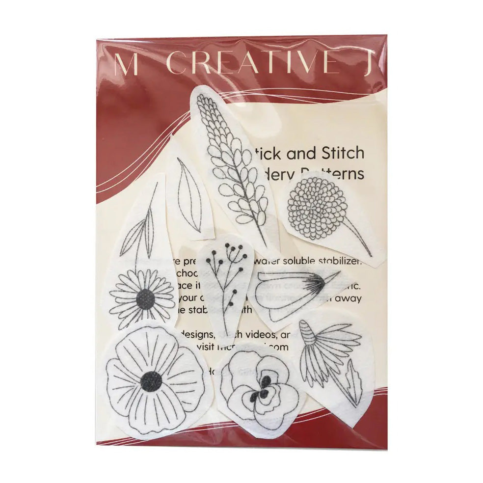 Peel, Stick, and Stitch Hand Embroidery Pattern - Wildflowers - Stitched  Modern