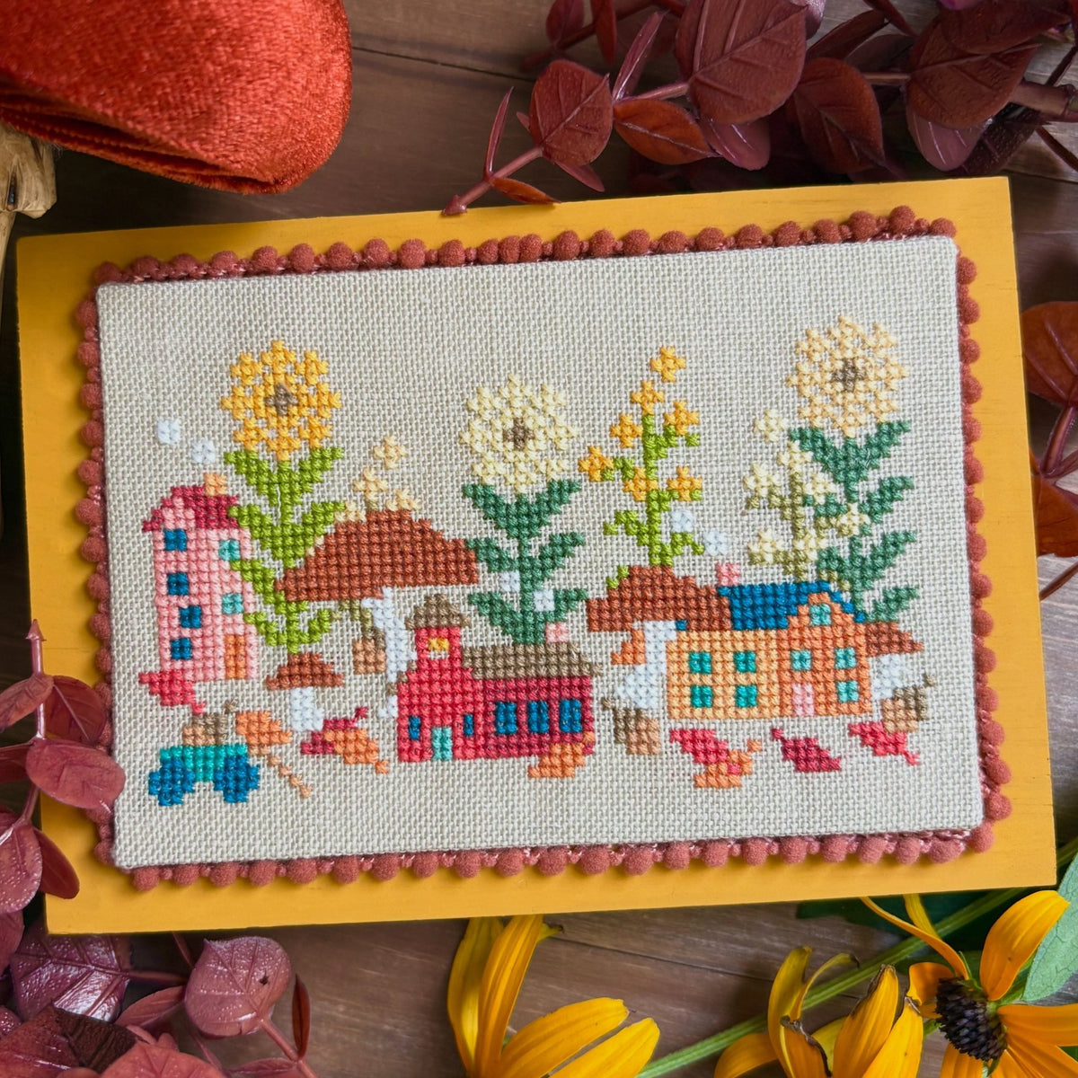 Autumn Fairy Village Cross Stitch Pattern