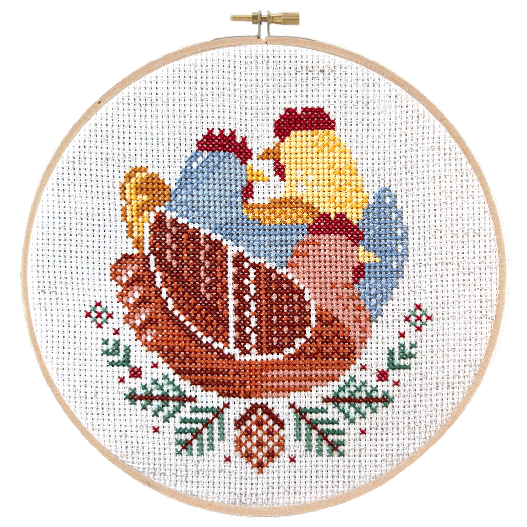 French Hen Cross Stitch Pattern