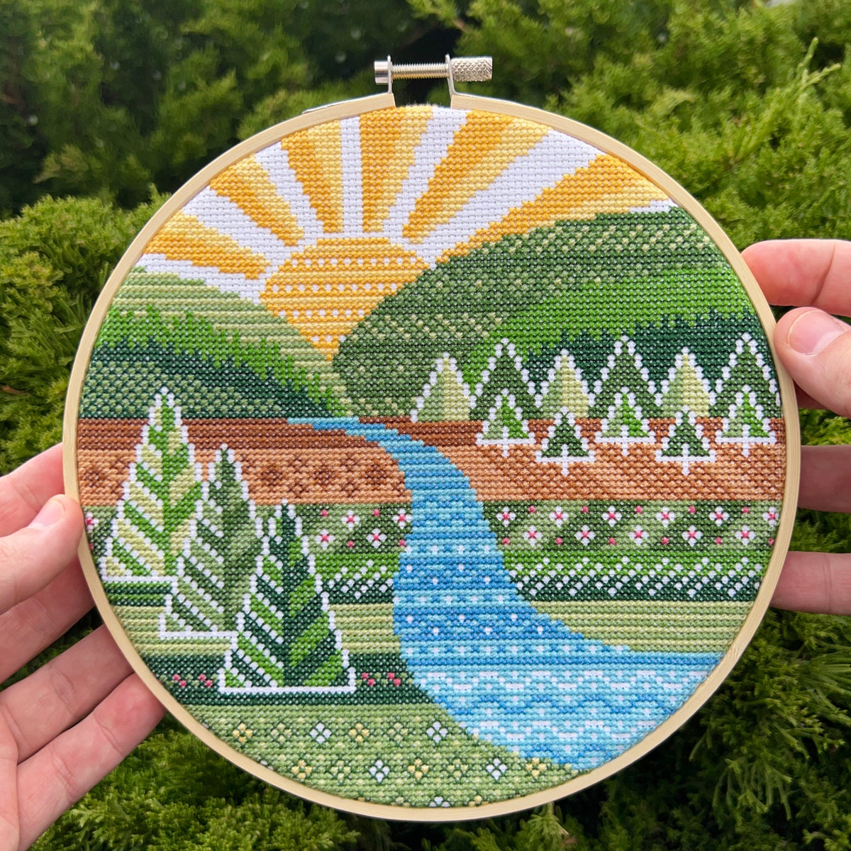 Winding River Cross Stitch Pattern
