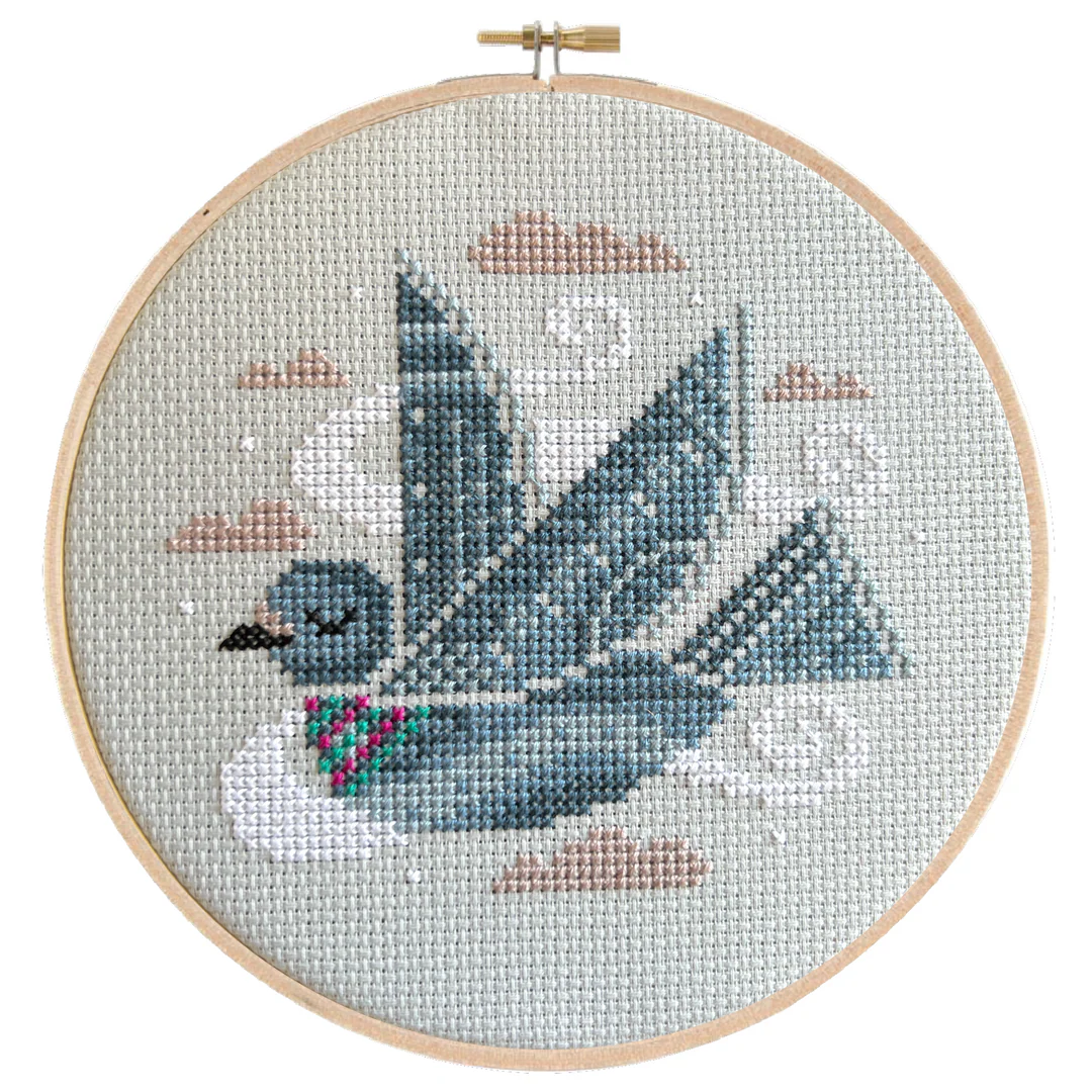 Soaring Pigeon Cross Stitch Pattern