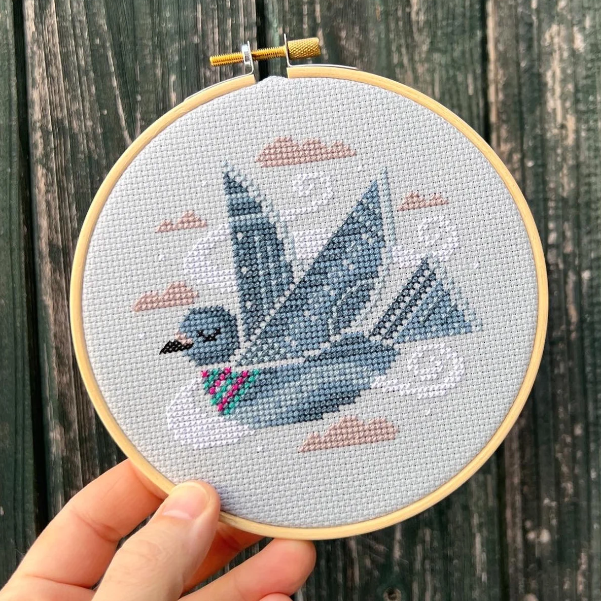 Soaring Pigeon Cross Stitch Pattern