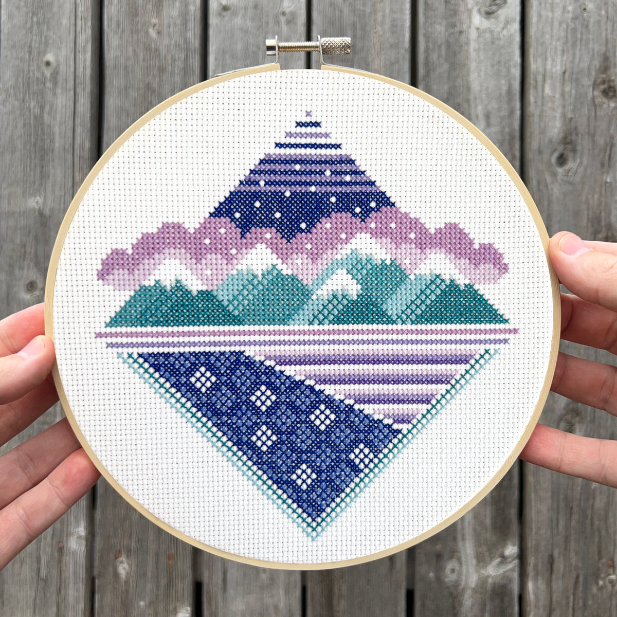 Frozen Peaks Cross Stitch Pattern