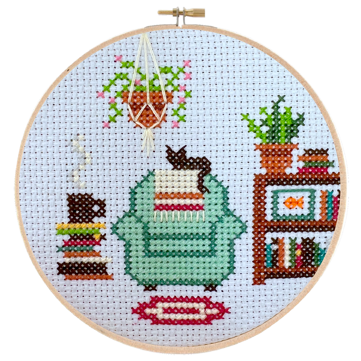 Reading Nook Cross Stitch Pattern
