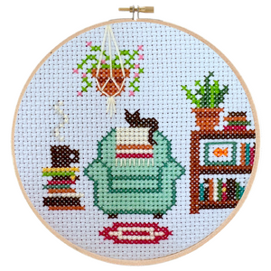 Reading Nook Cross Stitch Pattern