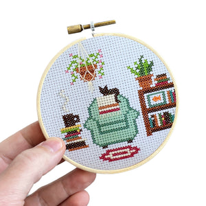 Reading Nook Cross Stitch Pattern